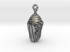 Monarch Butterfly Chrysalis Pendant 3d printed Antique Silver Cover image render