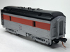 Western Pacific #591 Steam Generator Car Shell 3d printed This is a painted and finished model using MicroScale decals, and Micro-Trains trucks and body-mount couplers.