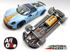 Chassis - Carrera Porsche 918 Spyder (In-AiO) 3d printed Chassis compatible with Carrera model (slot car and other parts not included)