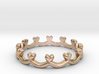 Scalloped Heart Ring (Multiple Sizes) 3d printed 