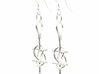Double Ankh Earrings 3d printed Double Ankh Earrings - Polished Silver