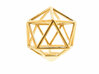Icosahedron Pendant 3d printed Icosahedron Pendant -  Gold Plated Brass