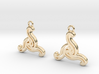Double triskell earrings 3d printed 