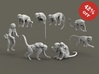 Squirrel Monkey set 1:24 eight different pieces 3d printed 