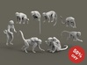 Squirrel Monkey set 1:32 eight different pieces 3d printed 