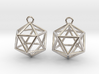 Icosahedron Earrings 3d printed 