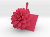 Pendant with one large flower of the Dhalia 3d printed 