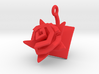 Pendant with one large flower of the Rose 3d printed 