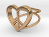 Peace Heart Ring 3d printed 