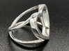 Peace Heart Ring 3d printed Polished Silver