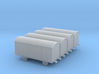 1/350th scale 4 x freight cars, G series 3d printed 