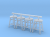 Stool 03. 1:24 Scale x4 Units 3d printed 