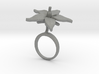 Ring with one large flower of the Tomato 3d printed 