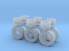 1/64th Horse and other trailers wheels & Tire set 3d printed 