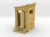 Scrap-lumber Ramshackle Outhouse, N-Scale (1:160) 3d printed 