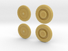 1/48 Scale Model T Armored Car Wheel Set 3d printed 