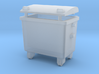 OO Gauge 660 Ltr Wheelie Bin 3d printed 