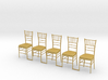 5 Chiavari Chairs 1:24 3d printed 