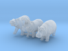 1:120 hippo set of 3 3d printed 