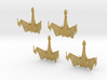 1/3900 QuD Frigate - Attack mode - 4 ships pack 3d printed 
