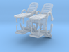 Deck Chair (x4) 1/76 3d printed 