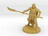 Human Helmed Fighter with Glaive 3d printed 