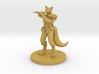 Kitsune Female Bard with Flute and Lizard 3d printed 