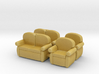 Set of 4 Sofas in 1:64 scale 3d printed 
