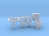 Toilet Set 01. 1:24 Scale 3d printed 