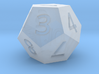 12 sided dice (d12) 25mm dice 3d printed 