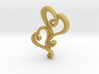 Swirly Hearts Pendant/Keychain 3d printed 