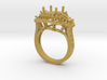 Pear Round Engagement Ring 3d printed 