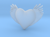Joyful Heart With Wings Pendant  3d printed 
