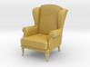 Miniature 1:48 Wingback Chair 3d printed 