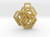 Triple Hexagon Pendant 3d printed 