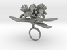 Ring with three large flowers of the Lemon 3d printed 