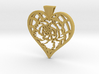Birth Flower Heart Pendant: January Carnation 3d printed 