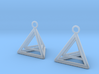 Pyramid triangle earrings type 9 3d printed 