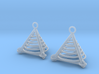 Pyramid triangle earrings serie 3 type 7 3d printed 