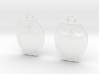 Owl Earrings 3d printed 