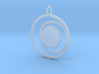 Abstract Two Moons Pendant Charm 3d printed 