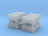 N scale ballast gates Miner type long 4 cars 3d printed 