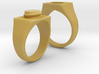 Twisted Sister Rings 3d printed 
