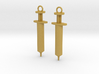 Syringe Earrings 2pc 3d printed 