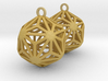 Triakis Icosahedron Earrings 3d printed 