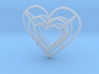 Small Wireframe Heart Pendant 3d printed 