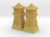 2mm 3mm Scale China Style Guard Tower Pair 3d printed 