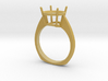 simple solitaire ring with one gemstone  3d printed 
