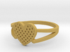 KTFRD04 Filigree Heart Geometric Ring design 3D Pr 3d printed 
