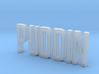 Cosplay Slide Letter Kit - PUDDIN (bent U) 3d printed 
